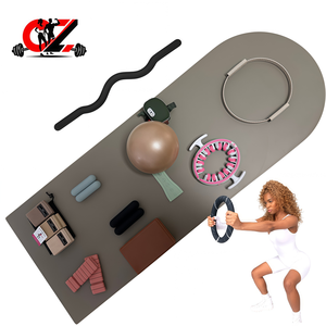 CZ Custom Milk Tea Gym Accessories Unisex Stretch Band Fabric Resistance Band <b>Magic</b> Circle Yoga Block Pilates Ring Yoga Set <b>Kit</b> - Product Image 3