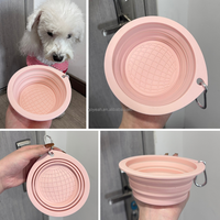 Bols pliables en silicone pour chien, bols de voyage portables pour animaux de compagnie pour la marche, la randonnée, le camping