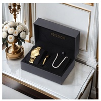 Nouvelles Créations Microbrands : Ensemble Montre Quartz Femme en Acier Inoxydable avec Bracelet 22mm, Résistance à l'Eau 5 ATM, Idéal Affaires et Mode, Cadeau Parfait