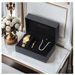 Nouvelles Collections 2024 : Ensemble Montre et Bracelet Doré pour Femme – Expédition Directe en Boîte – Accessoire de Mode et d'Affaires pour Femme – Bracelet 22mm – Idéal Cadeau - Product Image 6