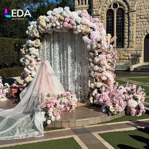 Arco de Flores Artificiales de Seda Personalizado para Jardín, Césped, Bodas, Decoración para Eventos - Product Image 1
