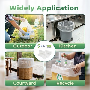 Fabricante de Bolsas de Basura al por Mayor, Bolsas de Basura Transparentes de HDPE con Logotipo Personalizado en Rollo para Almacenamiento en la Cocina, Uso Doméstico y Comercial - Product Image 6