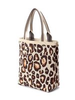 Sac fourre-tout en tricot à imprimé léopard tendance pour femmes, durable, pour un usage quotidien décontracté, motif élégant, intérieur spacieux, esthétique tendance