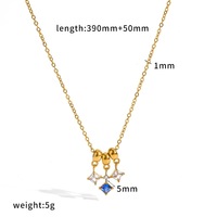 Collier minimaliste polyvalent acier inoxydable zircon coloré, collier chaîne réglable étanche pour rendez-vous