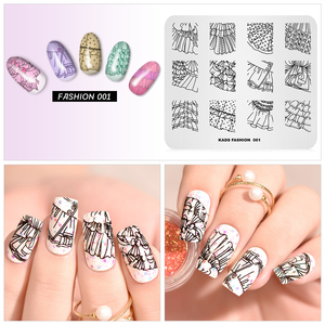 Plaque de tamponnage pour ongles KADS Fashion Trend en acier inoxydable, 62 motifs, modèle pour nail art, outil de manucure professionnel, vente en gros - Product Image 1