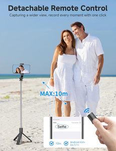 Palo de Selfie Telescópico con Control Remoto de 700 mm, Soporte Extensible para Teléfono, Trípode Portátil de Mano para Viajes, Hecho de Plástico Resistente - Product Image 4