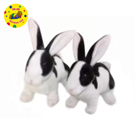 Nouveaux jouets en peluche de lapin réalistes, doux et moelleux, en blanc et marron, jouets en peluche d'animaux réalistes