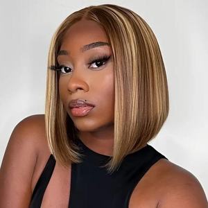 Parrucca 100% trasparente dei capelli del vergine umano del BOB 13x4 HD 150% densità del pizzo in P4/27 di <span class=keywords><strong>colore</strong></span> per le donne nere - Product Image 3