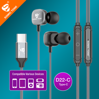 SOMIC TONE D22C Earphone Berkualitas Tinggi Tipe C Chip Digital Berkabel Headphone Ponsel Earbuds Headset untuk iphone 15 16