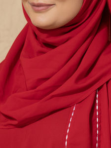 Abaya Informal para Mujer, Bordada, de Poliéster, con Hiyab, Vestido Musulmán, Kimono, Eid, Manga Larga, Estilo Árabe, Dubai, Conjunto de Abaya - Product Image 4