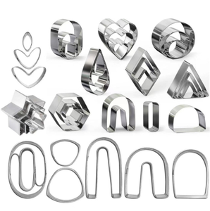 KEOKER Set di 4 stampi per argilla polimerica a forma di fiore, per la creazione di gioielli, stampi in miniatura, stampi sostitutivi per argilla polimerica