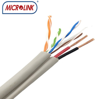 Câble réseau avec alimentation UTP FTP Cat5e Cat6 +2C pour câblage de caméra CCTV