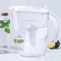 휴대용 RO 정수 필터 피처, 2.4L 알칼리 수소 정수기, 가정용 야외 여행용