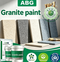 Revêtement mural en granit auto-nettoyant élastique avec particules à effet pierre, granit liquide pour la décoration extérieure des appartements