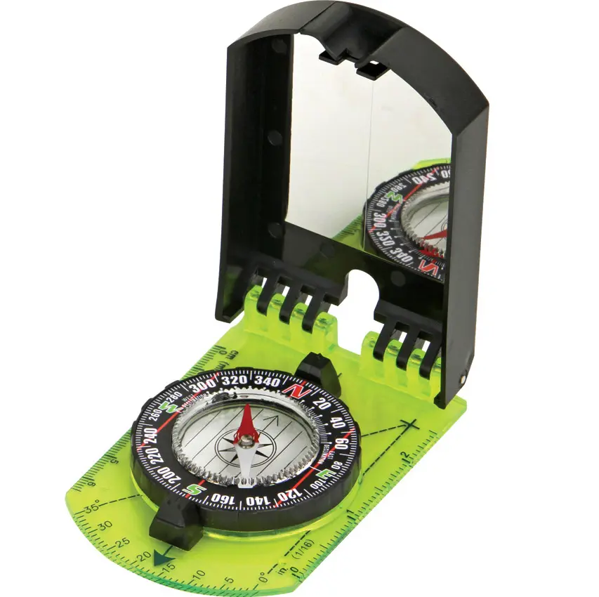 Glow in Dark Map Compass set #363 Professional Outdoor Magnetic Compass Mirror clinometro Mini Compass