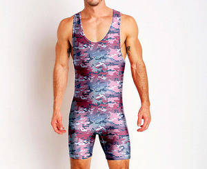 Combinaison de lutte personnalisée pour équipe, imprimée, en polyester, respirante, anti-transpiration, séchage rapide, anti-bactérienne, pour l'été - Product Image 6