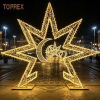 Luces LED Decorativas con Forma de Arco Lunar, Impermeables para Exteriores, Personalizadas por el Fabricante, para Ramadán, Festividades, Eid Mubarak