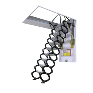 Custom Made <strong>Black</strong> Manual Loft Folding Ceiling Steel Attic <strong>Ladder</strong> - Product Image 2