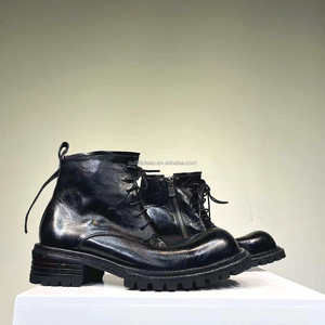 Scarpe Oxford Derby da Uomo in Pelle con Lacci, Stivali Martin di Alta Qualità con Punta Esagerata, Scarpe Eleganti da Uomo - Product Image 3