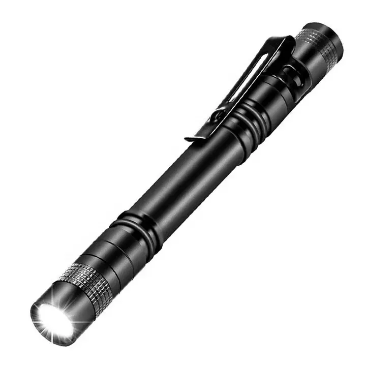 High Quality Aluminium Alloy AAA Batteries Pen Light Mini Flat Penlight Led XPE Tactical Mini Led Flashlight