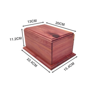 Boîte à bijoux en bois massif, boîte de rangement rectangulaire de 11,5x9,5x9,4 cm, type vertical, pour usage décoratif - Product Image 3