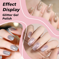 Vente en gros OEM ODM UNIGEL 36 couleurs Gel pailleté platine écologique séchage rapide UV LED Vernis à ongles brillant effet diamant Kit de salon