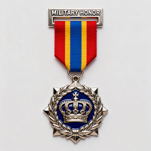 Medalla de oro 3D de aleación de zinc con diseño de logotipo para maratón, medallas de premio personalizadas con cintas, medalla deportiva de metal. - Product Image 5