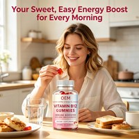 Gummies de Vitamine B12 2500mg Extra Fortes avec Zinc et Échinacée pour la Santé Immunitaire