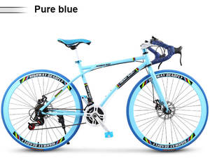 Bicicleta de Carretera de 21 Velocidades Completamente de Carbono 700c, Bicicleta de Montaña MTB con Freno de Disco Doble y Llantas de Color - Product Image 4