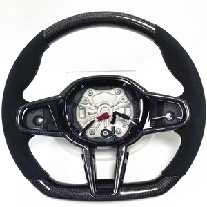 Para <span class=keywords><strong>BMW</strong></span> 3 4 5 6 7 Series X3 X4 <span class=keywords><strong>M3</strong></span> M4 <span class=keywords><strong>CS</strong></span> para gamuza medio volante fibra de carbono seca estilo F G cordón calentado - Product Image 1