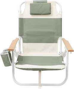 Silla Plegable para Exteriores, Resistente, con Portavasos y Reposabrazos, Portátil, para Pesca, Deportes, Patio, Playa y Camping - Product Image 5
