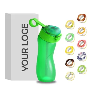 LOGE Air perfume personalizado para beber, garrafa de água com sabor de frutas e cápsulas com sabor de tritan de plástico smaken 550ml