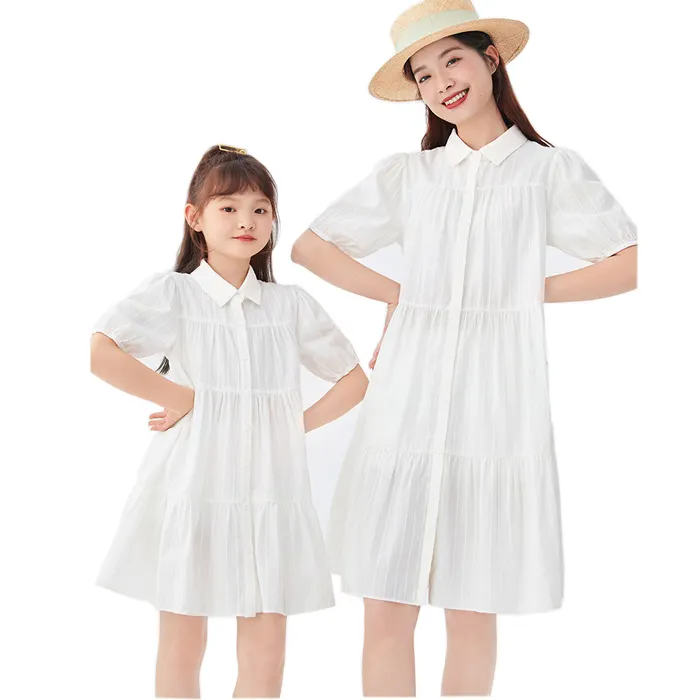 Girls clothing mother and daughter cotton dress mommy and me parent-child clothing family matching outfit