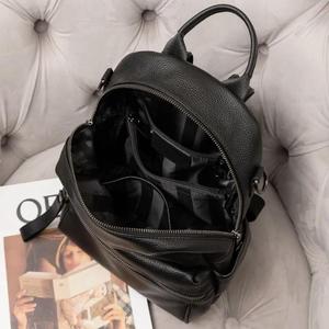 AndoBag Zipper <b>Backpacks</b> for Women Genuine Cow Leather Fashion <b>Large</b> Capacity Shoulder Bag Ladies Handbag 8539 - Product Image 5