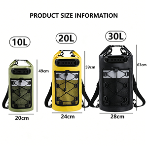 Sac de randonnée imperméable robuste avec pochette à eau en PVC pour le rafting, le canyoning, la randonnée, la plage et le camping - Product Image 2