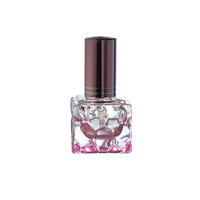 Flacon de parfum en verre dégradé de luxe, 10 ml, vaporisateur gaufré en forme de cœur, accessoire de beauté portable exquis