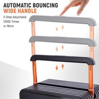 Valise rigide 20 pouces à roulettes, design breveté, avec poignée large et serrures TSA – Offre Spéciale