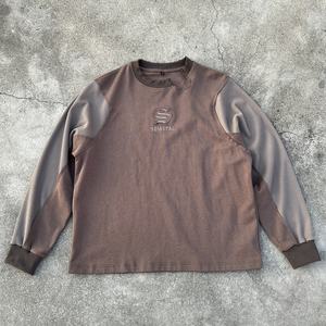 เสื้อยืดคอกลมปักลายคุณภาพสูง เสื้อวาฟเฟิลเนื้อหนาแบบสั่งทำ เสื้อยืดแขนยาวสไตล์ดิสเทรสสำหรับผู้ชาย - Product Image 1