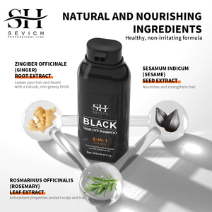 Private Label rosmarino nero tinture per <span class=keywords><strong>capelli</strong></span> Shampoo copertura <span class=keywords><strong>capelli</strong></span> <span class=keywords><strong>bianchi</strong></span> a colore nero trattamento Shampoo - Product Image 4