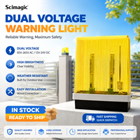 Garaj Kapısı için Alarm Sinyali Yanıp Sönen Işık LED Uyarı Lambası Sabit Aydınlatma Modu Uzatılmış Anten AC DC 12-265V