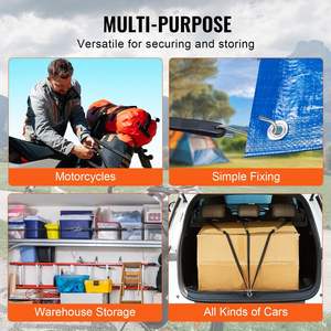 ชุดสายรัดยางยืดแบบแบนสำหรับงานหนัก DB Wholesale จำนวน 50 ชิ้น ขนาด 19.8 มม. วัสดุ PP พร้อมตะขอรูปตัว S ขนาดเส้นผ่านศูนย์กลาง 8 มม. รุ่น D0100HRSLDP - Product Image 4