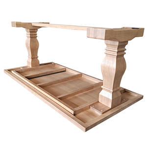Table de banquet rectangulaire rustique en bois massif de style français pour événements en plein air, <span class=keywords><strong>location</strong></span> de mariage, dîner, ferme - Product Image 3