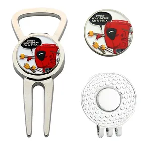 Manufacturer Custom Metal Logo Golf Divot Tool Golf Hat Clip Coin Magnet Enamel Custom Golf Ball Marker
