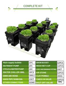 RDWC-Hydroponiksystem mit 12 Pflanztöpfen, Indoor-Hydrokultur mit Wasserkühler - Product Image 3