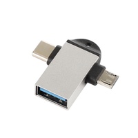 Nouvel adaptateur OTG convertisseur multifonctionnel 2 en 1 adaptateur Micro USB Type C vers USB3.0 pour téléphone tablette