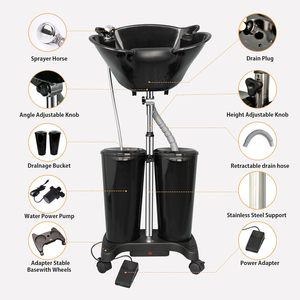 Vente en gros de mobilier de beauté et de salon électrique : Bac de lavage de cheveux électrique avec cuvette pour spa, hôpital, atelier - Product Image 6
