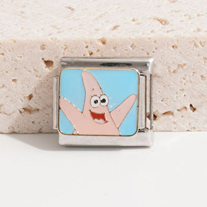 SpongeBob SquarePants Modular <b>Bracelet</b> Stainless Steel Cartoon Links Unisex Jewelry Gift <b>Set</b> - Product Image 2