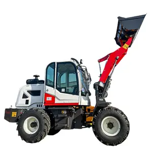 China 1 Ton Wheel Loader Hydraulic Operation With Deluxe Cab Agricultural Loader In Stock
