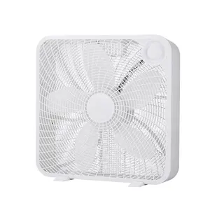 Ventilador quadrado de plástico completo 20 polegadas, caixa de ventilação atacada com vento forte