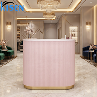 Comptoir de réception de salon de beauté, barbier, spa, boutique, mobilier de bureau de luxe, design moderne, sur mesure